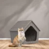 SEVOBAL Pet Crates And Houses Small Wooden Cat House Cozy Sturdy Easy Assembly No Tools Needed For Living Room Bedroom, Brown, 23.43"*22.64"*22.8" -Household Items GUEST 0021e78b 2122 4c48 9b1e 0a5853d0bc69