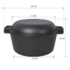 SEVOBAL Grill Cookware 3 In 1 Outdoor Oven With Skillet Lid For Versatile Campfire Cooking Use Area, Black, 12.5"*10.2"*6.2" -Household Items GUEST 015cc077 cc96 4bc3 84e5 d64f773553aa 3