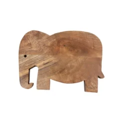 SEVOBAL Serving Platters Elephant Shape Wood Cheese And Bread Board With Asymmetrical Modern Design For Cakes, Appetizers, Brown, 8"*11"*1" -Household Items GUEST 01782b31 3f2e 45b9 85de 27a68b2614b4