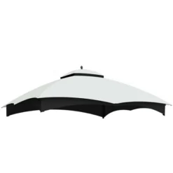 Sevobal Patio Umbrellas Patio Double Roof With Air Vent Gazebo Replacement Canopy Top Fabric For Lawn, Garden, Backyard, White, 150"*128.15"*85.83" -Household Items GUEST 018d5ad6 dea1 417d b9e5 667113880c04