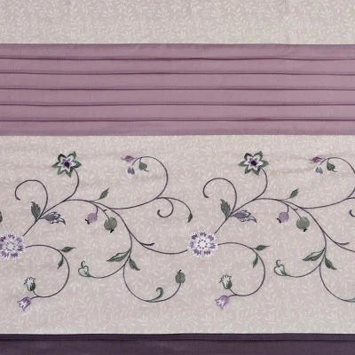 SEVOBAL Shower Curtain Faux Silk With Pintucked Detailing And Floral Embroidery For Elegant Bathroom Decor, Multicolored, 72"*72"*0.13" 3 SEVOBAL Shower Curtain Faux Silk With Pintucked Detailing And Floral Embroidery For Elegant Bathroom Decor, Multicolored, 72"*72"*0.13"