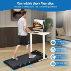 SEVOBAL Treadmill Folding Walking Pad With Handle Incline 2.5HP Walking Pad Portable Under Desk Space Saver For Office Home, Black, 48.62"*22.3"*38" -Household Items GUEST 0195b572 c868 44d7 844e d7132e98844b