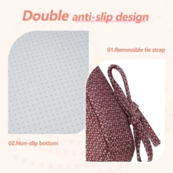 SEVOBAL 2Pack Seat Cushions With Premium Soft Cotton Filling, Non-Slip Bottom, Comfortable Durable Chair Pads For Living Room, Red, 17"*16.5"*2.2" -Household Items GUEST 02119bcb bd75 408f b9d8 1118d58a50d8