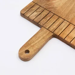 SEVOBAL Serving Platters Handmade Teak Wood Cheese And Bread Board With Natural Symmetry Modern Design For Cakes, Appetizers, Brown, 10.5"*19.5"*0.7" -Household Items GUEST 03bdbc80 941f 4f4e be90 0289f2d9d800