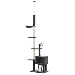 SEVOBAL Huge Cat Tree Kitty Activity Center Floor To Ceiling Cat Climbing Toy With Scratching Post Board, Gray, (23.5"*15.75"*106.25") -Household Items GUEST 05a0bbf6 3a79 49bd 96b6 f72bcb130a7b