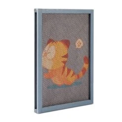 SEVOBAL Pet Scratcher 7-Piece Replaceable Cat Scratching Board Set With Adorable Designs For Furniture Protection, Play, Multicolored, 17"*13"*4"