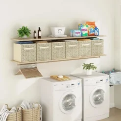 SEVOBAL 6pc Fabric Storage Cubes Organizer Heavy Duty Cube Storage Bin Clothes Storage Box Closet Baskets In Shelves Home, Beige, 10.92"*10.34"*3.9" -Household Items GUEST 0861c6e3 635c 42a9 919f b45876022740