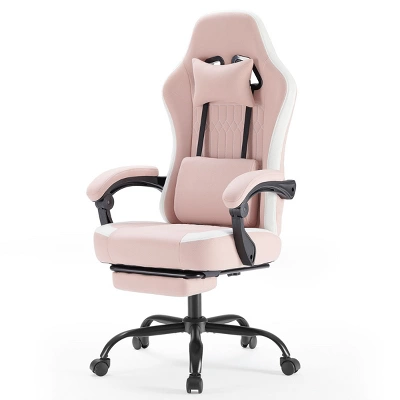 SEVOBAL Office Chair Desk Chair Computer Chair Office Chairs With Lumbar Support Swivel Rolling Easy Assembly Home Gift, Pink, 25.2"*25.4"*48.4" 8 SEVOBAL Office Chair Desk Chair Computer Chair Office Chairs With Lumbar Support Swivel Rolling Easy Assembly Home Gift, Pink, 25.2"*25.4"*48.4" - Image 6