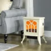 SEVOBAL Fireplace Insert Heater Mantel 3D Flame Fireplace Stove Bottom Air Outlet Fire Place Panoramic Fire Place Heater, Beige, 15.6"*10.6"*17.3" -Household Items GUEST 08daec4d dc43 4b37 b0dc f10fee822570