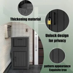 SEVOBAL Deck Boxes 48 Gallon Package Delivery Boxes, Lockable Outdoor Storage Box, Large Package Delivery Waterproof Deck Box, Black, 10 SEVOBAL Deck Boxes 48 Gallon Package Delivery Boxes, Lockable Outdoor Storage Box, Large Package Delivery Waterproof Deck Box, Black, -Household Items GUEST 09ab3701 2523 4ada a189 a5fbd05a5bea