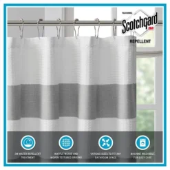 SEVOBAL Shower Curtain Water Repellent 3M Treatment With Waffle Weave Texture For Contemporary Bathroom Decor, Gray, 84"*72"*0.13" -Household Items GUEST 09c2cfc9 041b 42e1 91af 0ee13cca752e