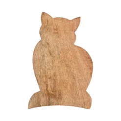 SEVOBAL Serving Platters Cat Shape Wood Cheese And Bread Board With Asymmetrical Modern Design For Cakes, Appetizers, Brown, 7.25"*10.75"*1" -Household Items GUEST 09e471f9 b915 4a56 a056 68975e79db95