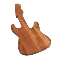 SEVOBAL Serving Platters Guitar Shape Funny Wood Cheese And Bread Board With Asymmetrical Modern Design For Cakes, Appetizers, Brown, 7.5"*18.75"*0.7" -Household Items GUEST 0af48f87 f6e4 4188 b7e0 1632a7eee497