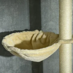 SEVOBAL Floor To Ceiling Cat Tree Adjustable Height, Cat Climbing Tower With Carpeted Platforms, Toy Balls, Beige, (21.25"*13.5"*98.5") -Household Items GUEST 0bd2a4b8 0db2 482a 8764 53127c5df753