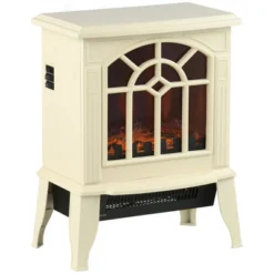 SEVOBAL Fireplace Insert Heater Mantel 3D Flame Fireplace Stove Bottom Air Outlet Fire Place Panoramic Fire Place Heater, Beige, 16"*11.75"*17.75" -Household Items GUEST 0c29c674 91d4 43bd befd f5b1c2ea7664