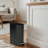 SEVOBAL Trash Can Kitchen Garbage Can Trash Cans Rectangle Stainless Steel With Soft Close Lid Step Foot Pedal Bathroom Toilet, Black, 18"*14"*9" -Household Items GUEST 0c8a8e3f 410e 472d bf8a 28d81afd8e62