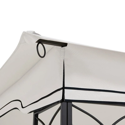 Sevobal Patio Umbrellas Outdoor Patio Gazebo Replacement Canopy, Double Tiered Gazebo Tent Roof Top Cover Only, Beige,129.93"*104.33"*36.78" 3 Sevobal Patio Umbrellas Outdoor Patio Gazebo Replacement Canopy, Double Tiered Gazebo Tent Roof Top Cover Only, Beige,129.93"*104.33"*36.78"