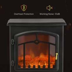 SEVOBAL Fireplace Insert Heater Mantel 3D Flame Fireplace Stove Bottom Air Outlet Fire Place Panoramic Fire Place Heater, Black, 16.9"*12.1"*21.7" -Household Items GUEST 0ca2607b 7ed0 47e5 b920 1a7017f6fd13