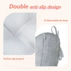 SEVOBAL 2Pack Square Seat Cushions With Premium Soft Cotton Filling, Non-Slip Bottom Durable Chair Pads For Dining Room, Dark Gray, 17.8"*17.8"*4.4" -Household Items GUEST 0d24fd33 8614 41fa ad7b 8d3e94649bc7