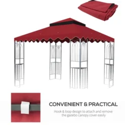 Sevobal Patio Umbrellas Outdoor Patio Gazebo Replacement Canopy, Durable Uv-Resistant Material, Easy To Install, Red, 118"*118"*26.78" 8 Sevobal Patio Umbrellas Outdoor Patio Gazebo Replacement Canopy, Durable Uv-Resistant Material, Easy To Install, Red, 118"*118"*26.78" -Household Items GUEST 0d3b579b 9cff 4e9f 93e3 4116209883c5