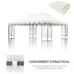 Sevobal Patio Umbrellas Outdoor Patio Gazebo Canopy, Outdoor Replaceable Canopy, Double Shed Roof, Canopy Top Only , Beige, 118"*118"*26.78" -Household Items GUEST 11b7969b ea85 42f1 89a0 969199984597