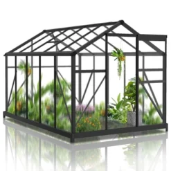SEVOBAL Greenhouse Quick Setup For Outdoors With Roof Vent Walk In Green Houses Opendoor For Outside Outdoor Garden Backyard, Black, 135"*68"*13.5" 11 SEVOBAL Greenhouse Quick Setup For Outdoors With Roof Vent Walk In Green Houses Opendoor For Outside Outdoor Garden Backyard, Black, 135"*68"*13.5" -Household Items GUEST 129cb9d1 a5b5 4529 abdf 3c068aaab62e