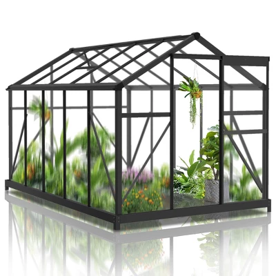 SEVOBAL Greenhouse Quick Setup For Outdoors With Roof Vent Walk In Green Houses Opendoor For Outside Outdoor Garden Backyard, Black, 135"*68"*13.5" 7 SEVOBAL Greenhouse Quick Setup For Outdoors With Roof Vent Walk In Green Houses Opendoor For Outside Outdoor Garden Backyard, Black, 135"*68"*13.5" - Image 5