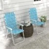 Sevobal Outdoor Portable Chairs 2PCS Folding Strap Chair Set With Armrests And Steel Frame For Patio And Garden, Blue, 22.5"*22.5"*37" -Household Items GUEST 146b3ec4 083e 4ab3 9a3b c351d61d312d