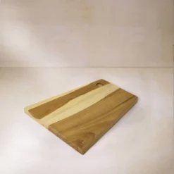 SEVOBAL Serving Platters Handmade Teak Wood Cheese And Bread Board With Asymmetrical Modern Design For Cakes, Appetizers, Brown, 8.07"*10.04"*0.59" -Household Items GUEST 155d0f3e df9a 4d20 9145 e7259ad6110a
