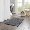SEVOBAL Bathroom Rugs Bath Mat Rug Home Decor Carpet Shower Mat Home Decor Chenille Chain Stitch For Shower Room Bathroom Home, Gray, 30"*20"*0.5"