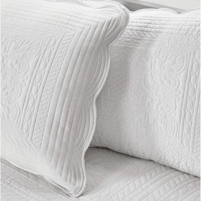 SEVOBAL Daybed Cover Set Quilted Cover Daybeds Pre-Washed Cotton Filled Coastal Bedding Scallop Edge Shams Bedskirt Pillow, White, 39"*75"*0.25" 3 SEVOBAL Daybed Cover Set Quilted Cover Daybeds Pre-Washed Cotton Filled Coastal Bedding Scallop Edge Shams Bedskirt Pillow, White, 39"*75"*0.25" - Image 2