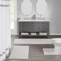 SEVOBAL Bathroom Rugs Bath Mat Rug Home Decor Carpet Shower Mat Non-Skid For Toilet Side Floor Shower Room Bathroom, Beige, 24"*20"*0.75"