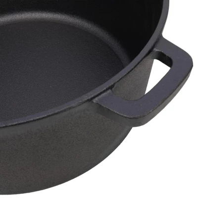 SEVOBAL Grill Cookware 3 In 1 Outdoor Oven With Skillet Lid For Versatile Campfire Cooking Use Area, Black, 12.5"*10.2"*6.2" 4 SEVOBAL Grill Cookware 3 In 1 Outdoor Oven With Skillet Lid For Versatile Campfire Cooking Use Area, Black, 12.5"*10.2"*6.2" - Image 2