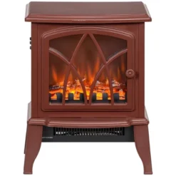 SEVOBAL Fireplace Insert Heater Mantel 3D Flame Fireplace Stove Bottom Air Outlet Fire Place Panoramic Fire Place Heater, Red, 15.9"*11.8"*17.7" -Household Items GUEST 192c8b75 2c79 4e91 9f11 d59738480272