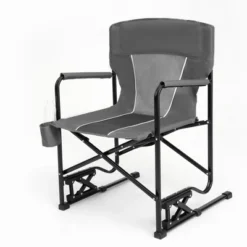 Sevobal Outdoor Portable Chairs Freestyle Rocker Camping Chair With Durable Armrests And Drink Holder For Patio And Backyard, Gray, 36.02"*4.92"*25.2" -Household Items GUEST 1c879f94 face 4be3 a3dd 98845140b7a5
