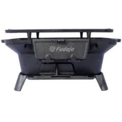 SEVOBAL Outdoor Grills, Griddles And Smokers Oval Cast Iron Hibachi Grill, Portable Charcoal Grill For Outdoor Cooking, Black, 17"*12"*9.9"