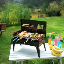 SEVOBAL Outdoor Grills, Griddles And Smokers 3 Height Adjustable Foldable Charcoal Grill For Camping, Picnics, Backyard BBQ, Black, 17.7"*11.02"*3.1" -Household Items GUEST 1f3ea95a a115 43ac a14e ba5c25d12dfc