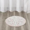 SEVOBAL Bathroom Rugs Bath Mat Rug Home Decor Carpet Shower Mat Home Decor Medallion Floral Pattern Shower Room Bathroom, Pink, 25"*25"*0.5" -Household Items GUEST 212555a0 4413 49aa 8e79 5a620b628ffb