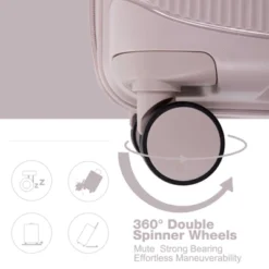 SEVOBAL Luggage 3 Piece Hardshell Suitcase Set With TSA Lock Double Spinner Wheels For Travel, Purple, 19.88"*12.2"*29.72" -Household Items GUEST 21a1cd5f 70fb 48a2 b176 7492b1678263