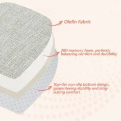 SEVOBAL 2Pack Seat Cushions With Premium Soft Cotton Filling, Non-Slip Bottom, Comfortable Durable Chair Pads For Living Room, Beige, 17"*16.5"*2.2" -Household Items GUEST 22e0c4dd a8e5 4e16 ae1d 8c0134bb890f