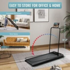 SEVOBAL Folding Walking Pad With Handle Incline 2.5HP Walking Pad Portable Under Desk Space Saver Treadmill For Office Home, Black, 43.5"*18"*37.8" -Household Items GUEST 23698837 53a7 463d a1d6 f31f34ac5b6e