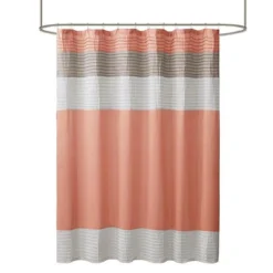 SEVOBAL Shower Curtain Faux Silk With Pintucked Detailing And Colorblock Design For Stylish Bathroom Decor, Pink, 72"*72"*0.13" -Household Items GUEST 23c4d60c 4ed7 432d 82f5 d1e380281df1