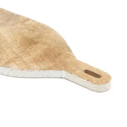 SEVOBAL Serving Platters Handmade Teak Wood Cheese And Bread Board With Asymmetrical Modern Design For Cakes, Appetizers, Beige, 15"*7.5"*0.75" -Household Items GUEST 23cbe8f7 341f 495c 8129 7fffc1679069