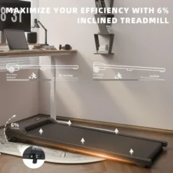 SEVOBAL Walking Pad Running 1HP Cushioned Belt 6° Incline Portable Treadmill Spacious Surface Under Desk Home Gym Office, Black, 49.2"*20.5"*4.92" -Household Items GUEST 24c13654 a2ba 4d95 a33a 3724e7ef71fb