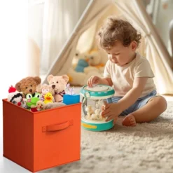 SEVOBAL 6pc Fabric Storage Cubes Organizer Duty Cube Storage Bin Clothes Storage Box Closet Baskets In Shelves Home, Multicolored, 4.29"*7.02"*10.14" -Household Items GUEST 26c06eff 8ac3 461c 9142 c237b0cd86c6