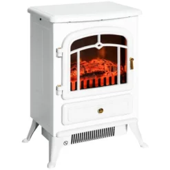 SEVOBAL Fireplace Insert Heater Mantel 3D Flame Fireplace Stove Bottom Air Outlet Fire Place Panoramic Fire Place Heater, White, 17.75"*13.25"*22.25" -Household Items GUEST 26d8c2dc 3984 436a b030 571858d191a9