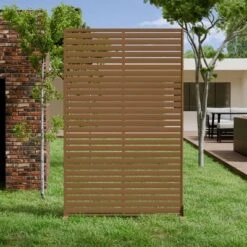 SEVOBAL Patio Decorative Screens 6 Piece Plastic Patio Screen With Venetian Flower Design For Yard, Garden, Indoor Spaces, Brown, 45.47"15.75"72.05" -Household Items GUEST 281130cb 6f39 44b5 8606 4ea2ade68afb