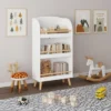 Sevobal Decorative Bookshelf Kids Bookshelf, 3-Tier Bookcase, Book Organizer, Toy Storage Cabinet Organizer, White, 19.68"*9.44"*37.4"
