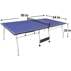 SEVOBAL Table Tennis Accessories 8ft Ping Pong Table Foldable Design For Easy Storage And Transport, Blue, 51"*30"*5.3" -Household Items GUEST 29245f00 e77c 454d 9656 dd64710216c0