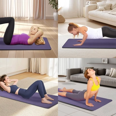 SEVOBAL Yoga Mats Exercise Yoga Mat Non Slip Dual Texture Design Comfortable Durable For Home Gym Fitness, Pink, 72.1"*24"*0.2" 3 SEVOBAL Yoga Mats Exercise Yoga Mat Non Slip Dual Texture Design Comfortable Durable For Home Gym Fitness, Pink, 72.1"*24"*0.2"